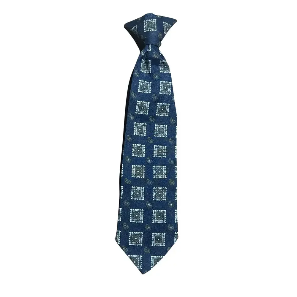 Boys Navy Clip on tie 9 inches long